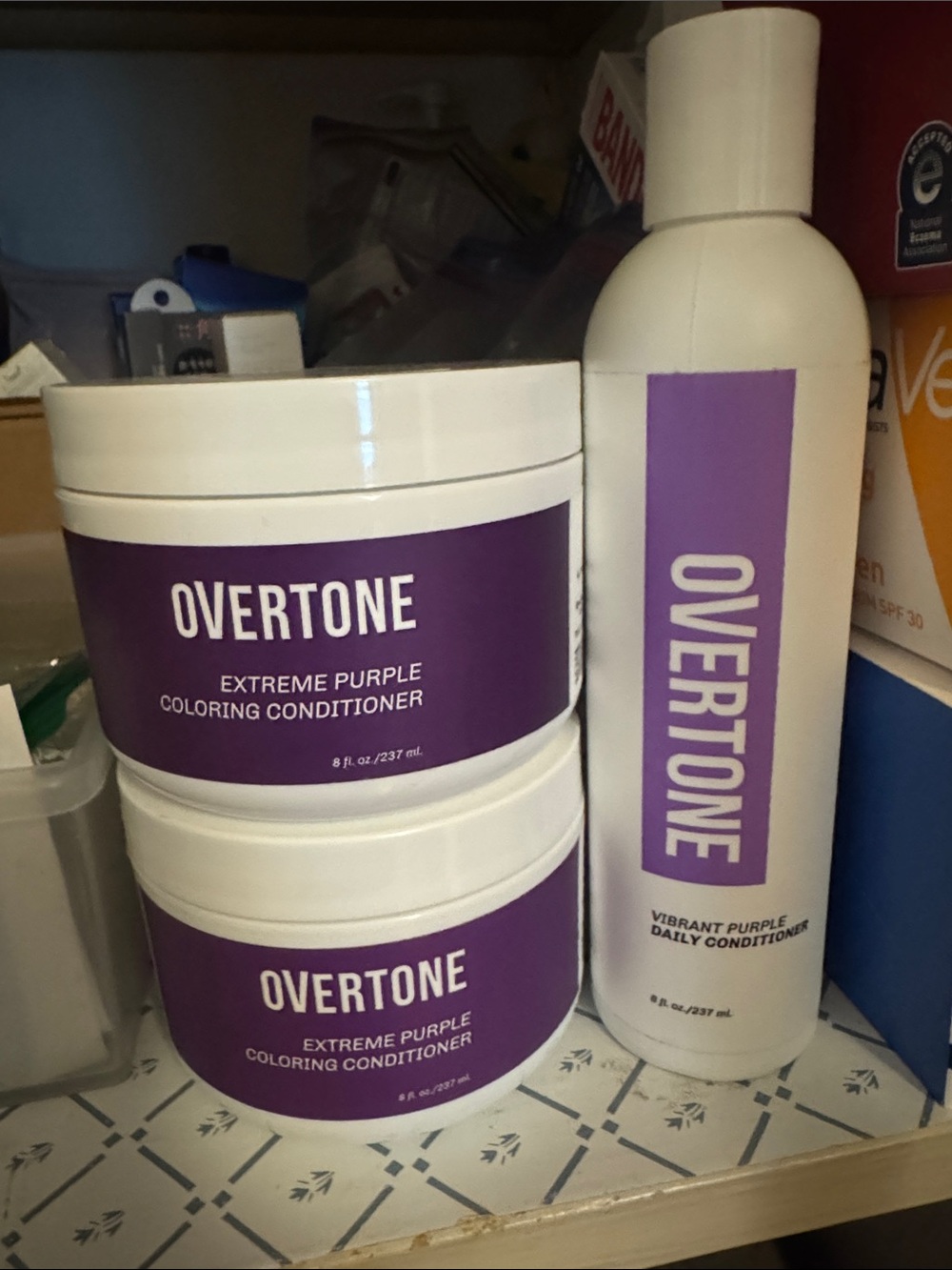 NEW Overtone Extreme Purple Coloring Conditioner 2 of them & Vibrant Conditioner